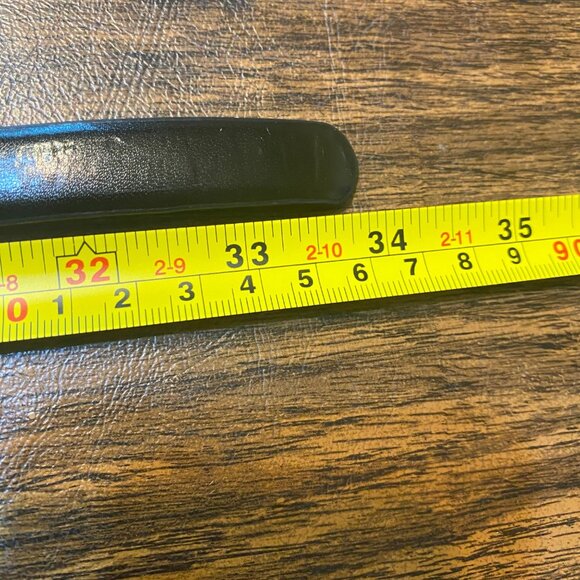 Vtg Liz Claiborne Jeweled Buckle Black Leather Blend Belt Women S Waist 27"-31" - Picture 6 of 10